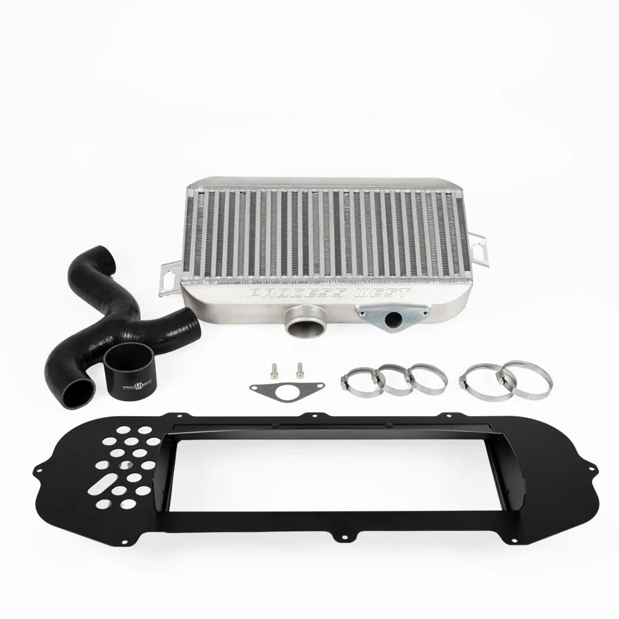 Process West Silver Top Mount Intercooler w/ Shroud Subaru WRX 2002-2003