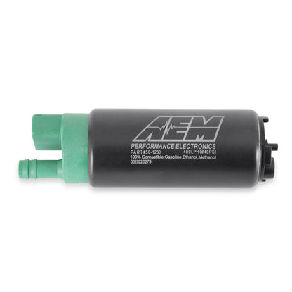 AEM 400LPH E85-Compatible In-Tank Fuel Pump - Double Barb 50-1230 product photo