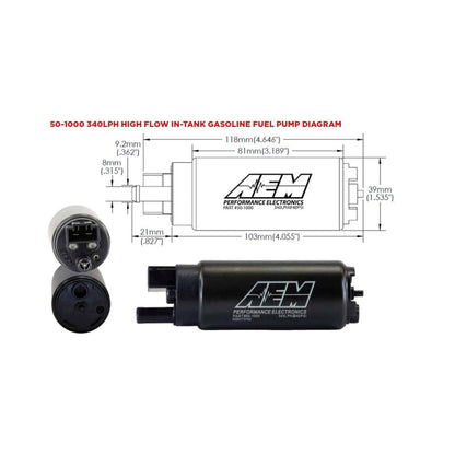 AEM High Flow In-Tank Fuel Pump 50-1000 product photo