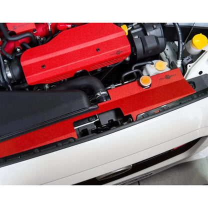 Process West Radiator Cover Red Factory Intake Subaru WRX / STI 2015-2021