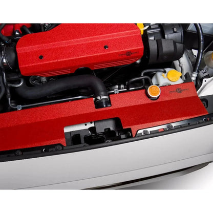 Process West Radiator Cover Red Non Factory Intake Subaru WRX / STI 2015-2021