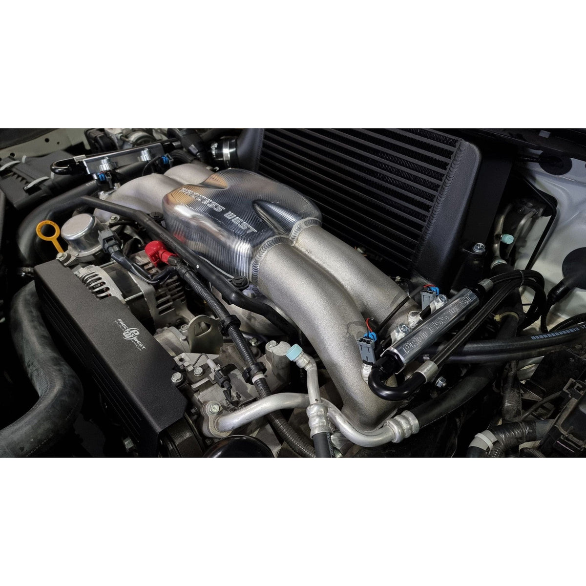 Process West Intake Manifold w/ Port Injection Fuel Rails Polished 2015-2021 Subaru WRX